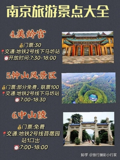 南京主要旅游景点推荐，南京的主要旅游景点