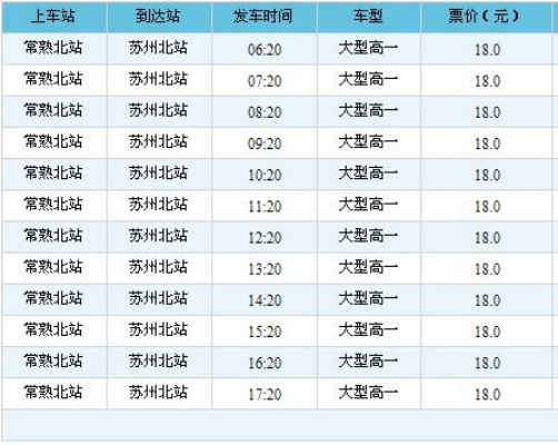常熟到苏州站多少钱 常熟到苏州站多少钱