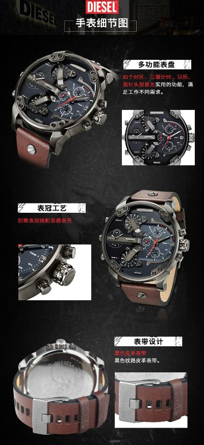 Diesel仿制手表品质卓越精湛工艺再现经典风采 仿制 手表 手表资讯  第3张 Diesel仿制手表品质卓越精湛工艺再现经典风采 仿制 手表 手表资讯  第3张