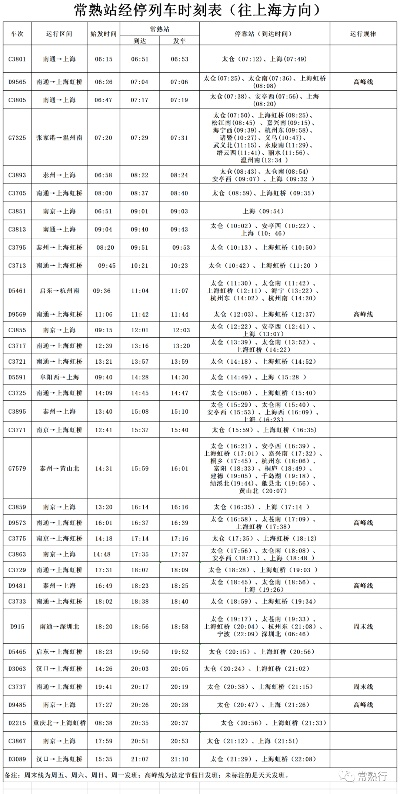 常熟到苏州站多少时间表 常熟到苏州站多少时间表