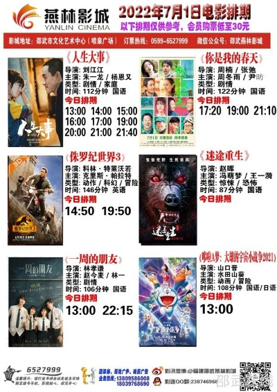 【哈尔滨今日影讯】2025年7月1日哈尔滨影城上映哪些电影 【哈尔滨今日影讯】2025年7月1日哈尔滨影城上映哪些电影