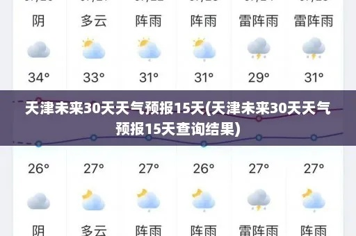 【天津未来30天天气预报】天津未来一个月天气情况查询 【天津未来30天天气预报】天津未来一个月天气情况查询