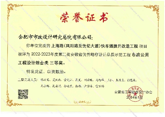 合肥市工程哪些奖项 合肥市工程哪些奖项