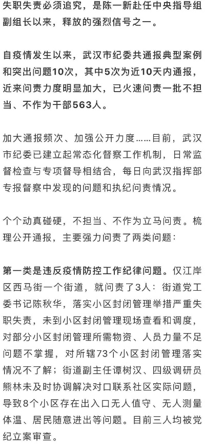 为什么不处理武汉市官员 为什么不处理武汉市官员