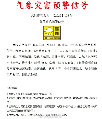 【武汉6月24日天气预报】2025年6月24日武汉天气情况 【武汉6月24日天气预报】2025年6月24日武汉天气情况