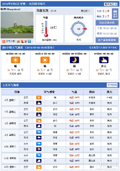 【杭州7月4日天气预报】2025年7月4日杭州天气情况 【杭州7月4日天气预报】2025年7月4日杭州天气情况