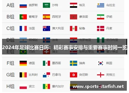 2024年足球比赛时间表:让我们一同预测精彩赛事登场 2024年足球比赛时间表:让我们一同预测精彩赛事登场